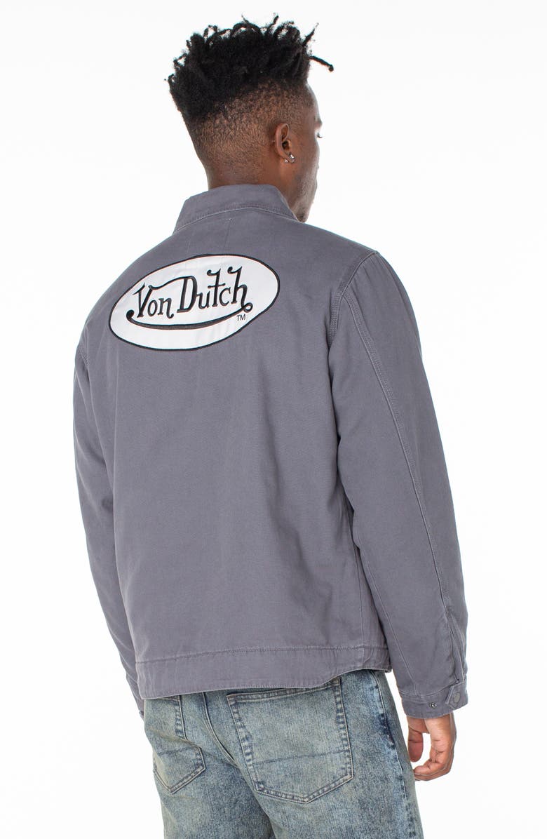 Von Dutch East Patch Collar Quilted Worker Jacket, Alternate, color, Wisp Tone