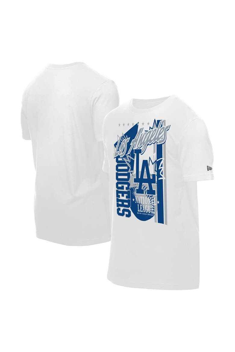 Men's New Era White Los Angeles Dodgers Big Graphic Domestic T-Shirt, Main, color, White