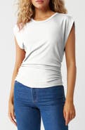 Michael Stars Joni Power Shoulder Rib Top