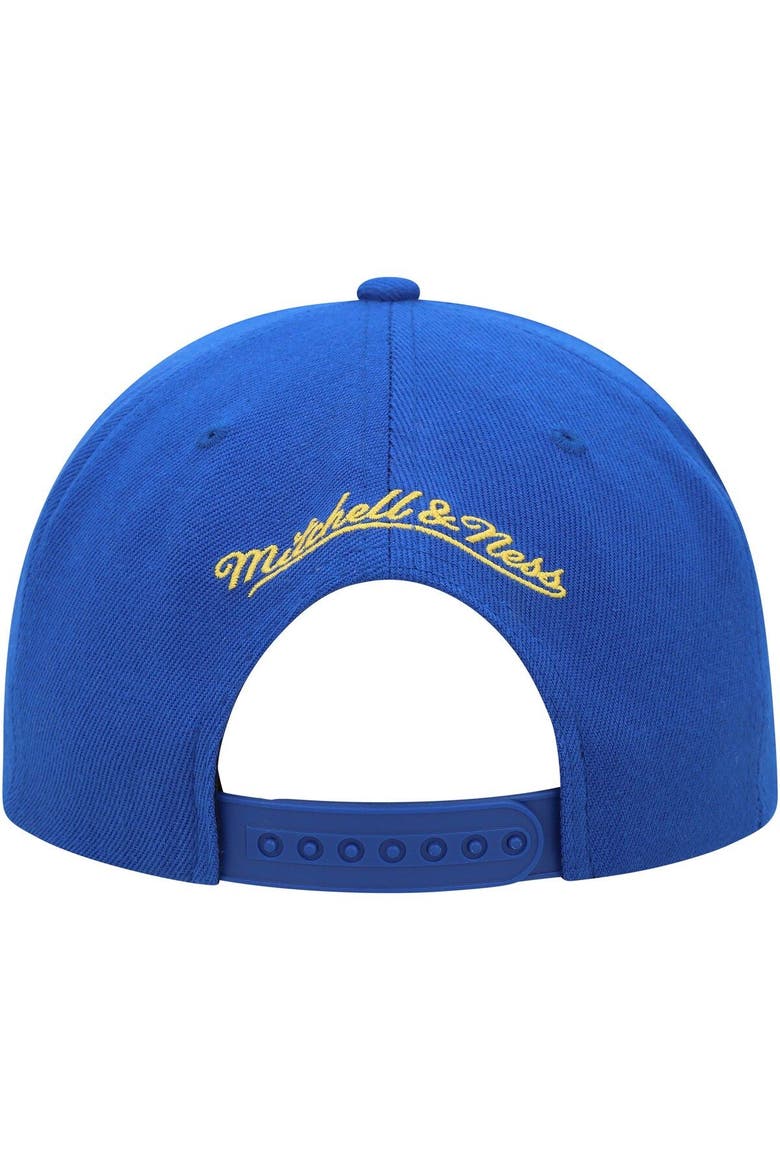 Men's Mitchell & Ness Royal Golden State Warriors Side Core 2.0 Snapback Hat, Alternate, color, Royal