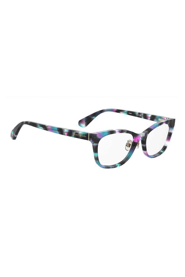 posi 53mm cat eye optical glasses, Alternate, color, GREEN PINK HAVANA