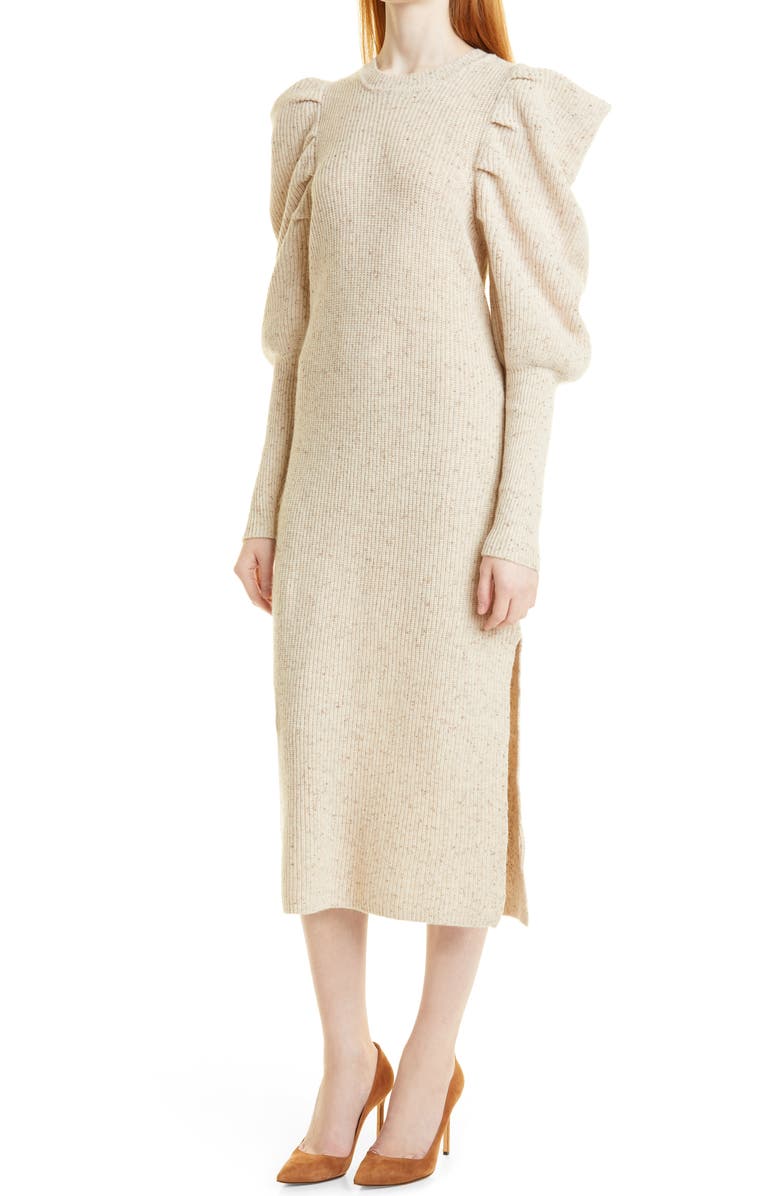 Ted Baker London Marnia Puff Sleeve Wool Blend Midi Sweater Dress, Alternate, color,
