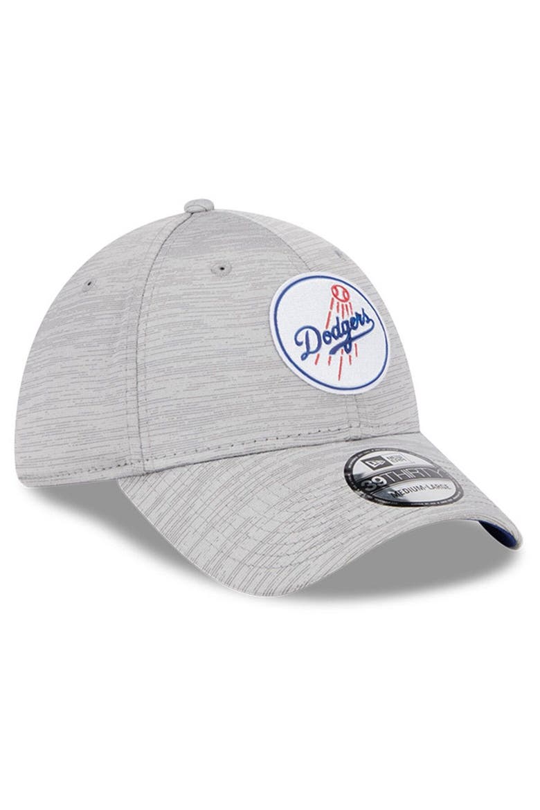 Men's New Era  Gray Los Angeles Dodgers 2023 Clubhouse 39THIRTY Flex Hat, Alternate, color, Gray