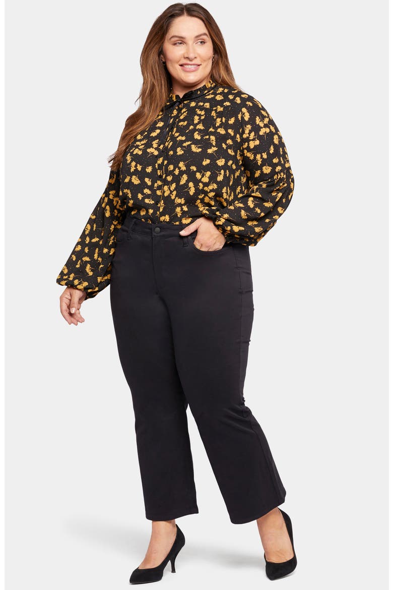 Relaxed Flare Sateen Jeans, Alternate, color, BLACK PEARL