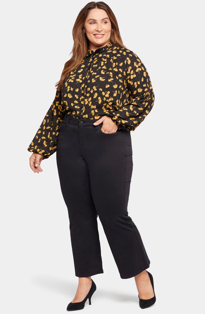 NYDJ Relaxed Flare Sateen Jeans, Alternate, color, Black Pearl