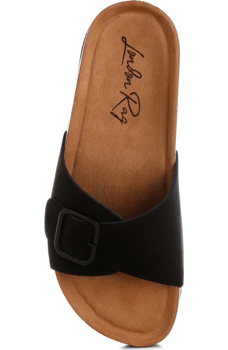 LONDON RAG Aranda Buckle Slide Sandal, Alternate, color, Black