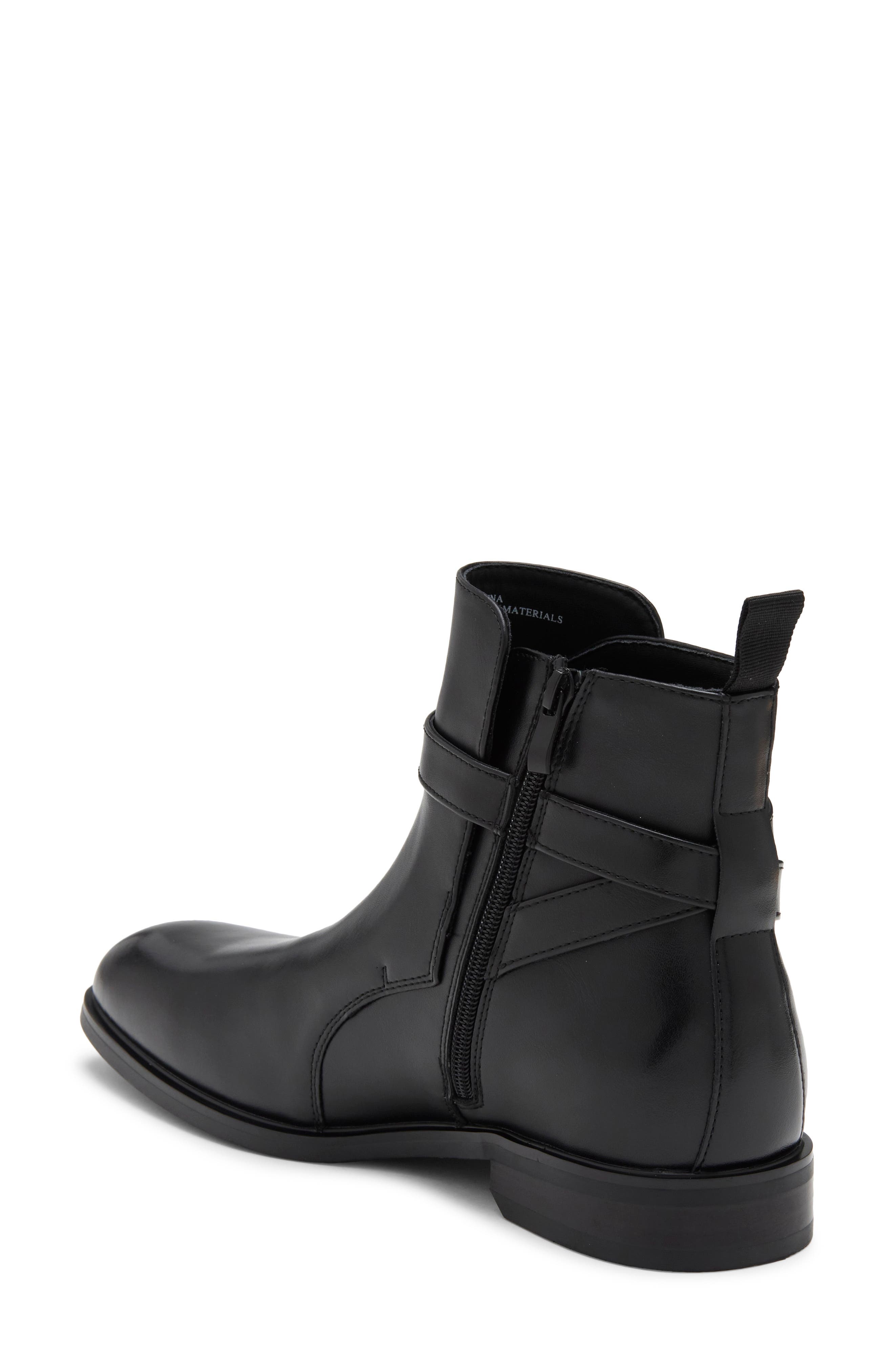 Rowan Jodhpur Faux Leather Boot, Alternate, color, BLACK