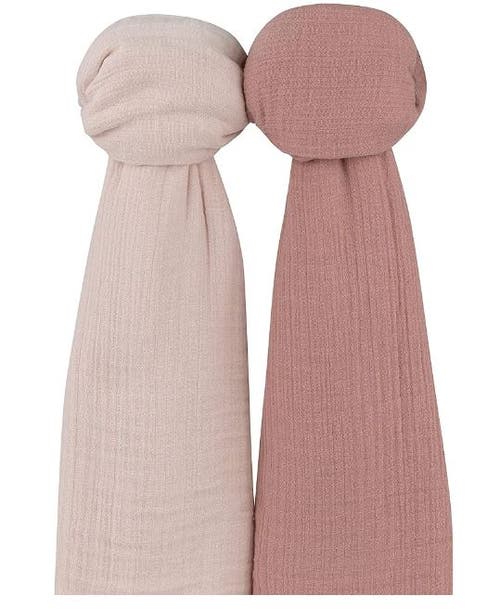 Ely's & Co. Cotton Muslin Swaddle Blanket 2 Pack In Multi