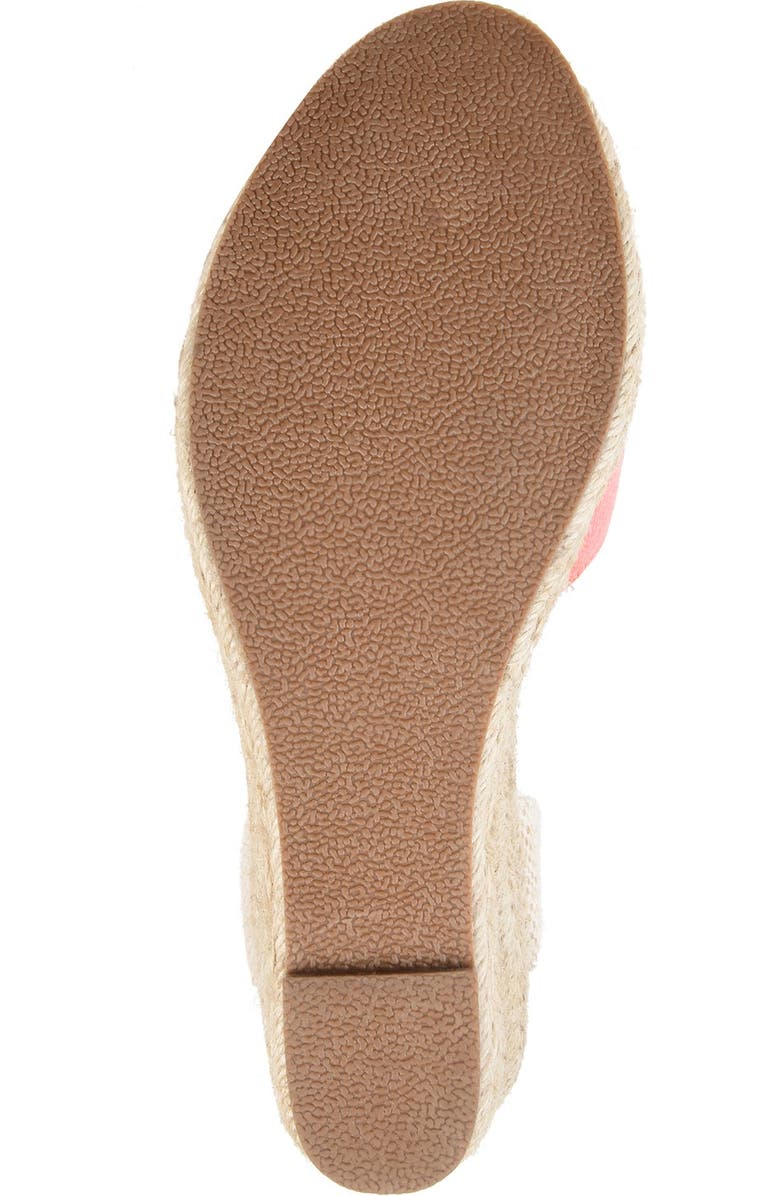 Journee Collection JOURNEE Monte Wedge Espadrille, Alternate, color, Coral
