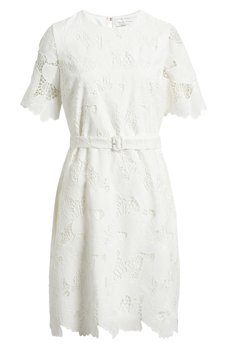 Elie Tahari The Clover Butterfly Lace Dress, Alternate, color, 