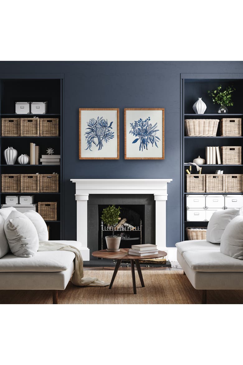 Banksia Bouquet Prints Set of 2, Alternate, color, Blue