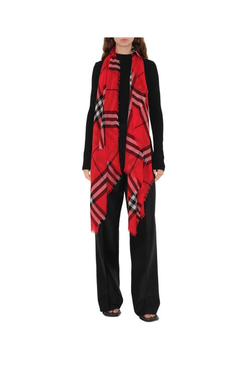 BURBERRY BURBERRY WIDE CHECK WOOL SCARF