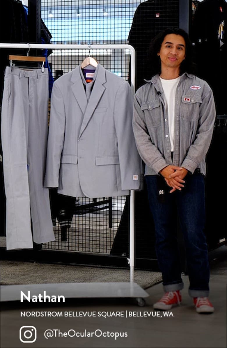 Groovy Grey Trim Fit 2-Piece Suit with Tie, sales video thumbnail