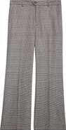 MIDNIGHT RODEO Essential Glen Plaid Tailored Flare Leg Trosuers