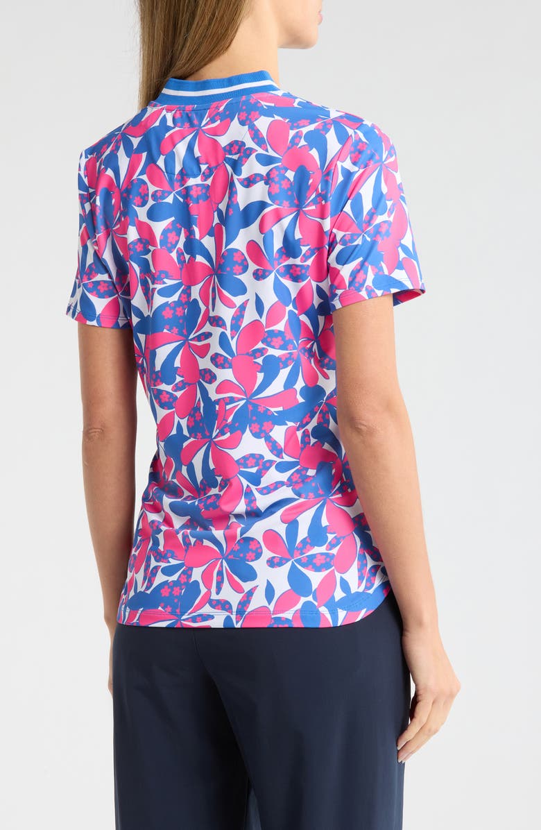 ORIGINAL PENGUIN GOLF Floral Print Golf Knit Polo, Alternate, color, Cheeky Pink