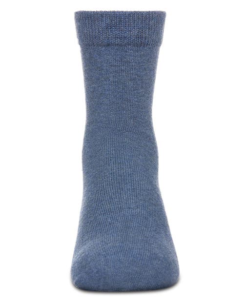 Memoi Kids' Basic Cotton Blend Crew Socks In Black