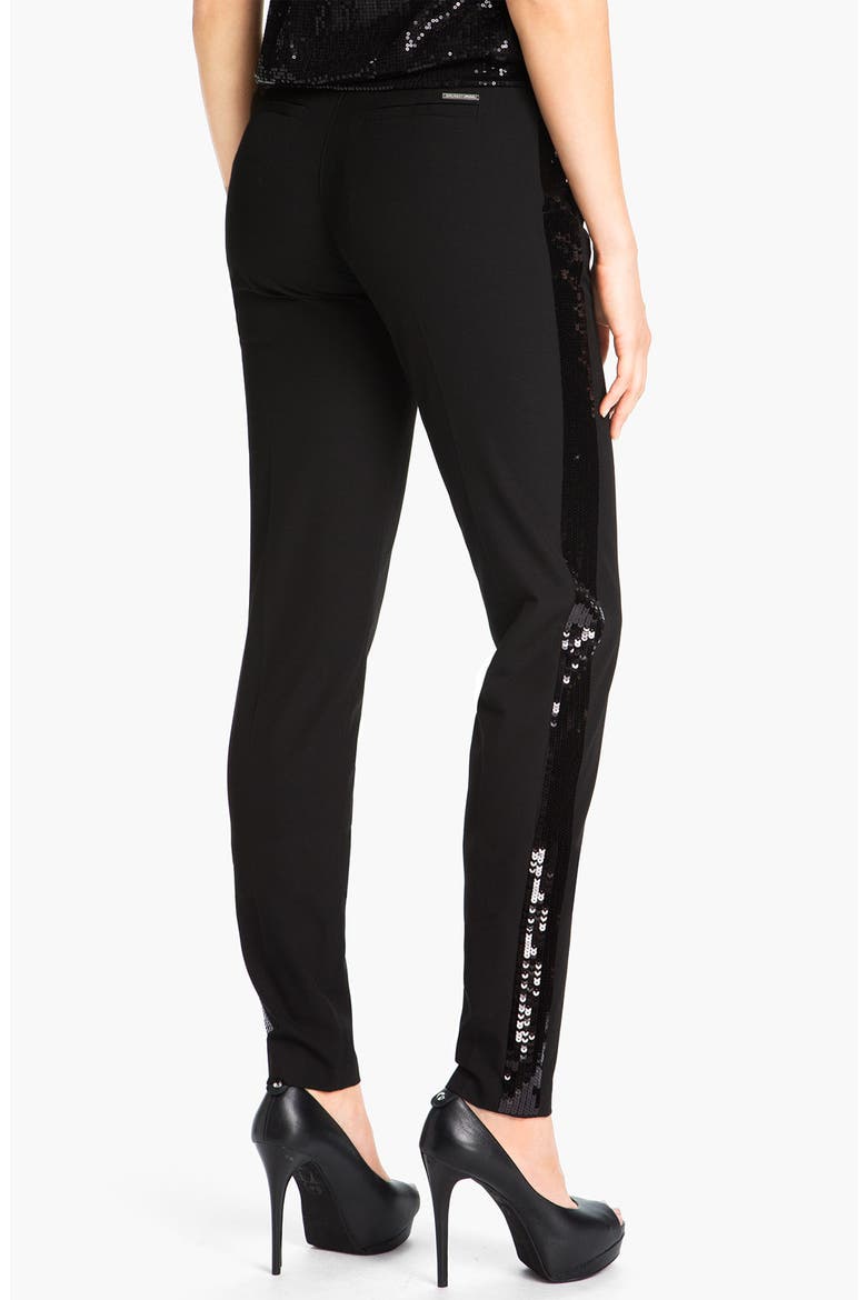 Sequin Tuxedo Pants, Alternate, color, BLACK