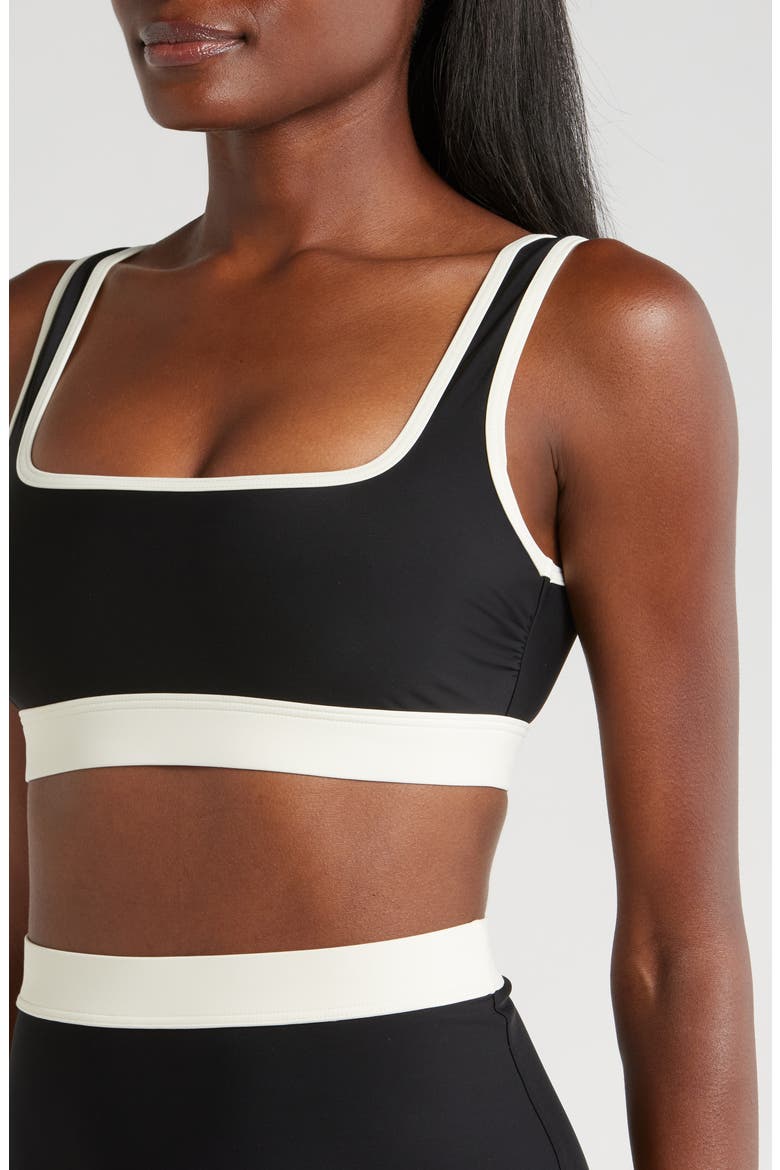 Hayden Square Neck Bikini Top, Alternate, color, BLACK