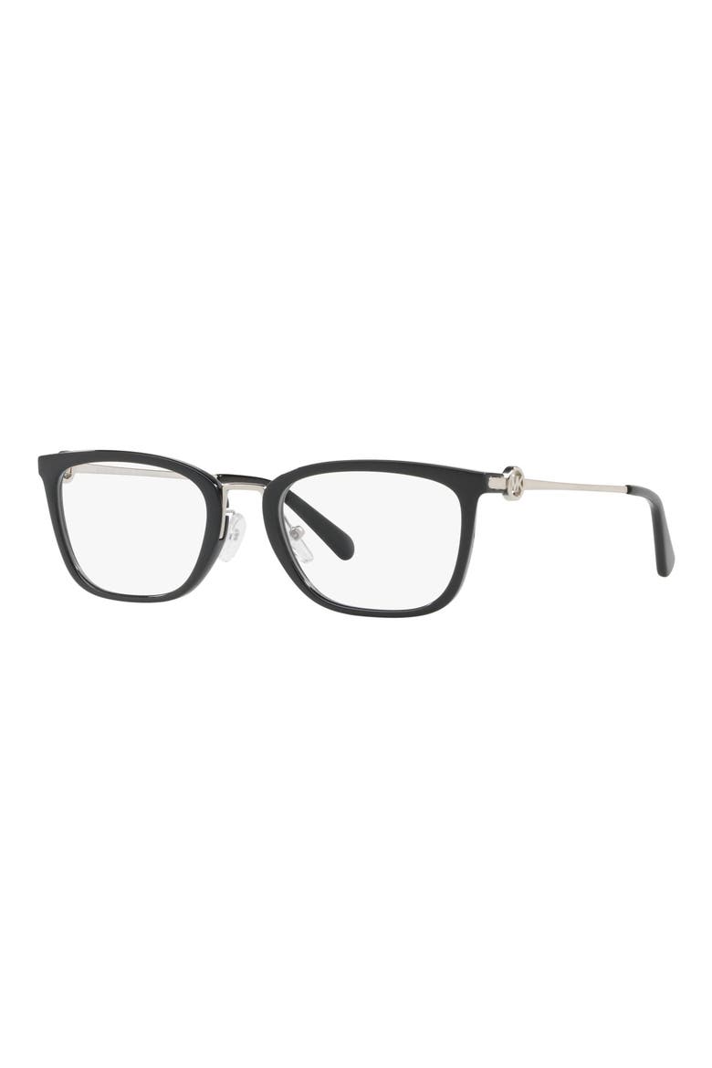 52mm Square Optical Glasses, Alternate, color, BLACK