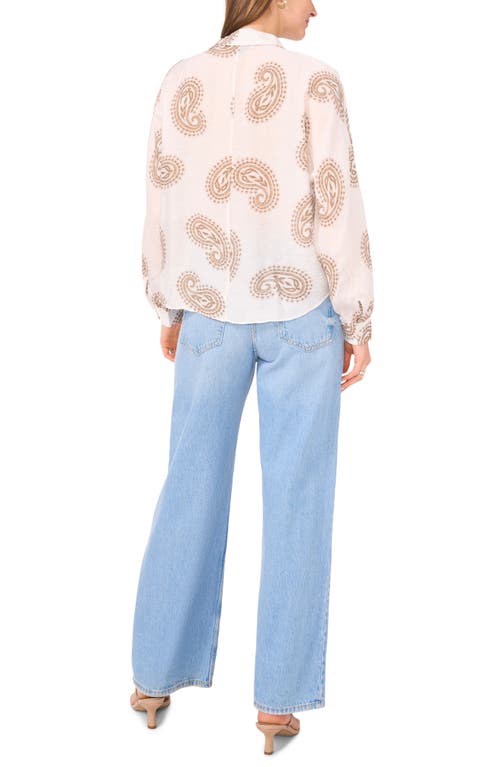 HALOGEN HALOGEN® LONG SLEEVE TIE HEM BUTTON-UP SHIRT 