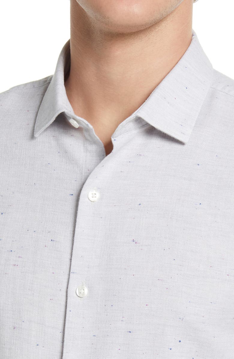 Bonobos Slim Fit Stretch Linen & Cotton Button-Up Shirt, Alternate, color, 