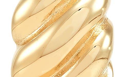 Frankie & Zoe J Hoop Earrings In Gold
