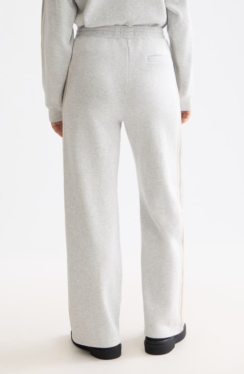 Scotch & Soda Interlock Seamed Cotton Blend Sweatpants In White