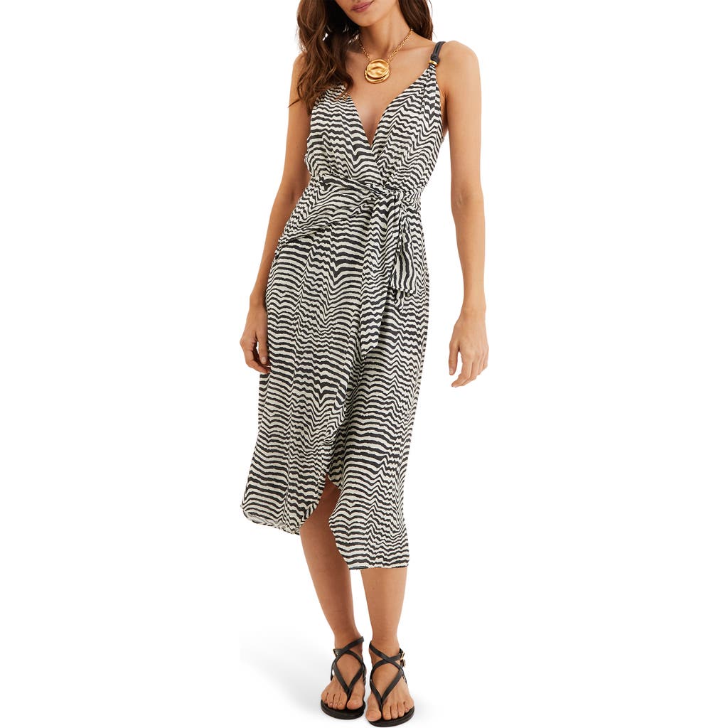 Vix Paula Hermanny Ravine Carly Midi Cover-up Wrap Dress