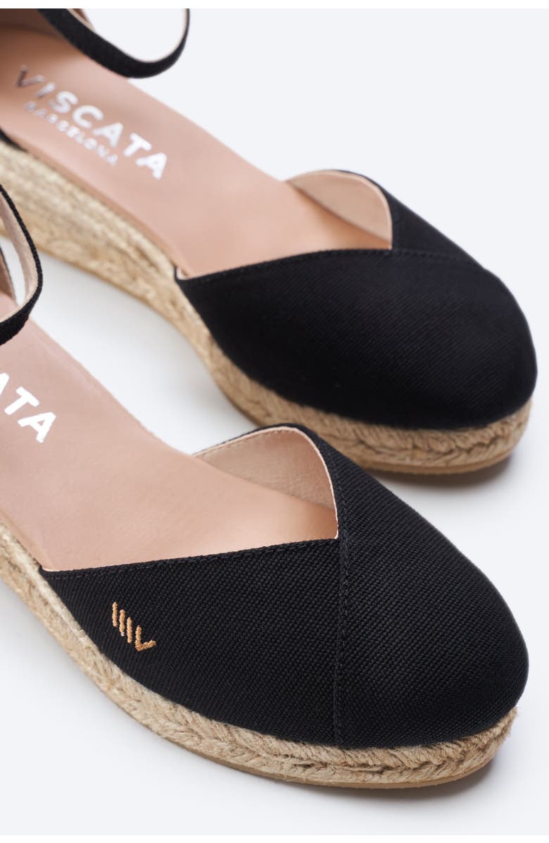 VISCATA Formiga Canvas Espadrille Wedges, Alternate, color, Black
