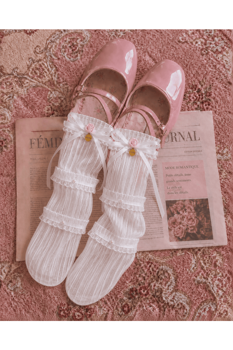 Cherie Lace Socks, Alternate, color, White