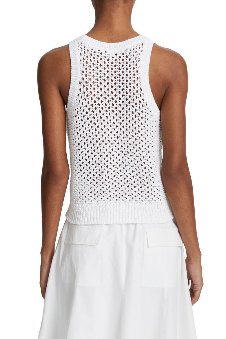 Open Stitch Organic Cotton Sweater Tank, Alternate, color, OPTIC WHITE