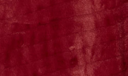 Nanette Lepore Collared Faux Fur Ruana In Burgundy