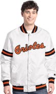 STARTER Men's Starter White Baltimore Orioles Cooperstown Scout Full-Snap Varsity Jacket