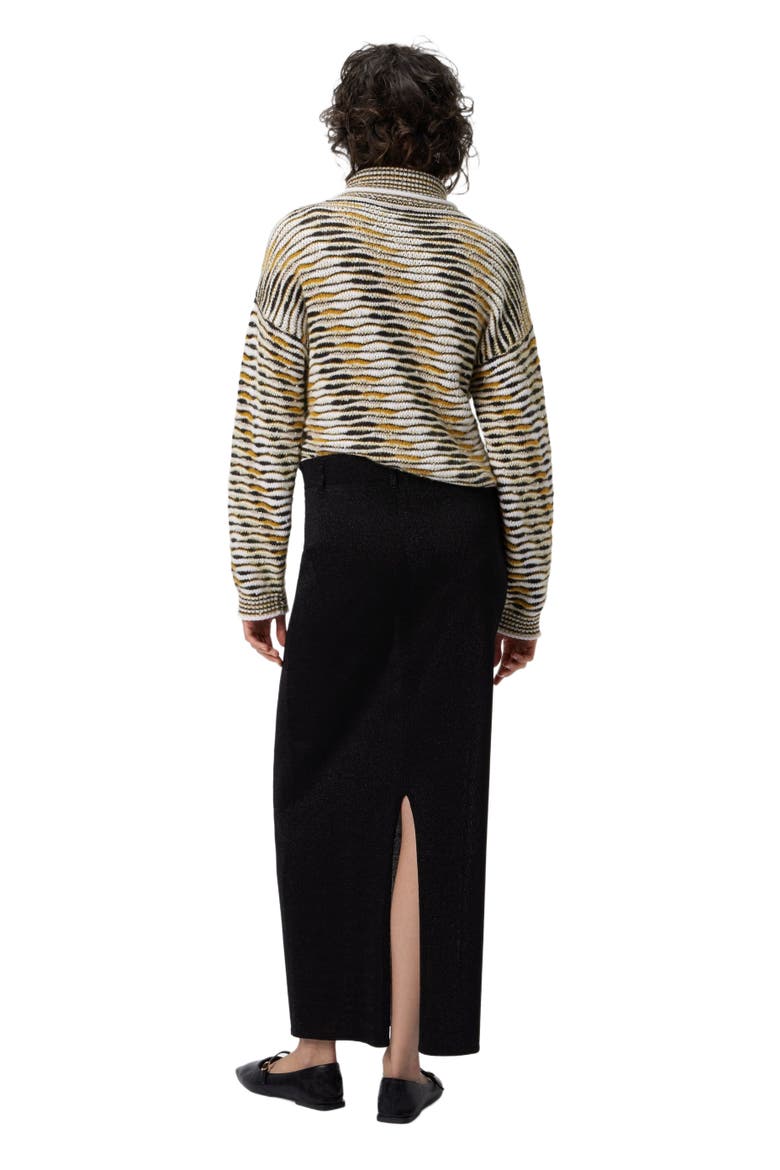 Long Skirt With Slit, Alternate, color, Black
