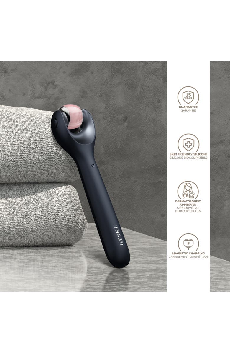 GESKE SmartAppGuided MicroNeedle Face Roller | 9 in 1, Alternate, color, Black