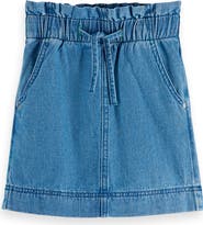 Scotch & Soda Kids' Paperbag Waist Denim Skirt