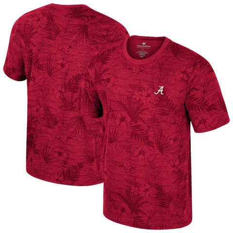 Men's Colosseum Crimson Alabama Crimson Tide Floral Printed T-Shirt