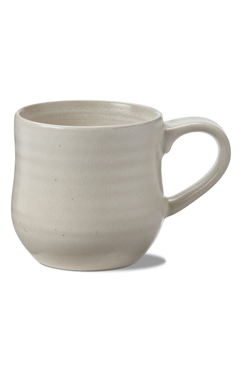 tag Loft Speckled Reactive Glaze Stoneware Coffee Mug Matte White, Main, color, White