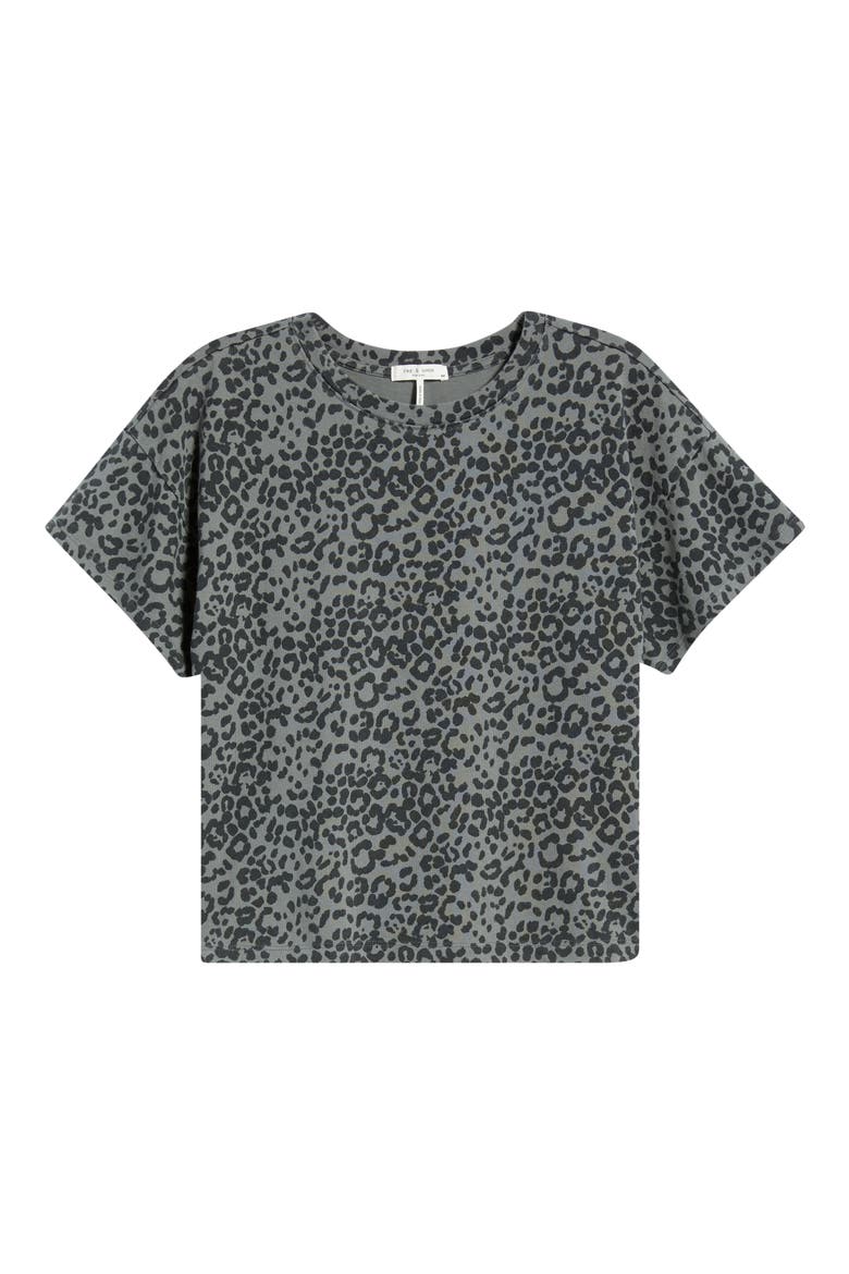 Kelly Leopard Print Cotton Boxy T-Shirt, Alternate, color, WASHED BLACK