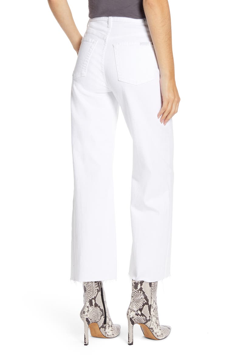 7 For All Mankind <sup>®</sup> Alexa High Waist Raw Hem Crop Wide Leg Jeans, Alternate, color,