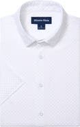 Mizzen+Main Halyard Trim Fit Micropattern Short Sleeve Button-Up Shirt