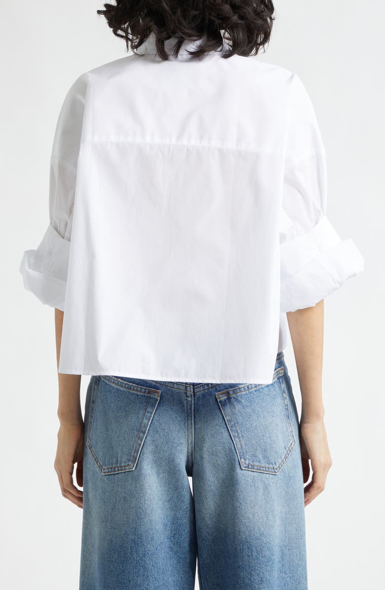 TWP Next Ex Crop Button-Up Shirt, Alternate, color, White