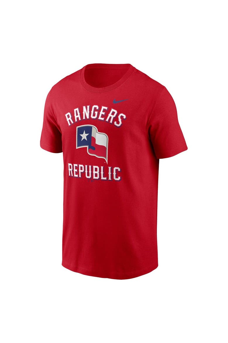 Men's Nike Red Texas Rangers Lone Star Flag Hometown T-Shirt, Alternate, color, Red