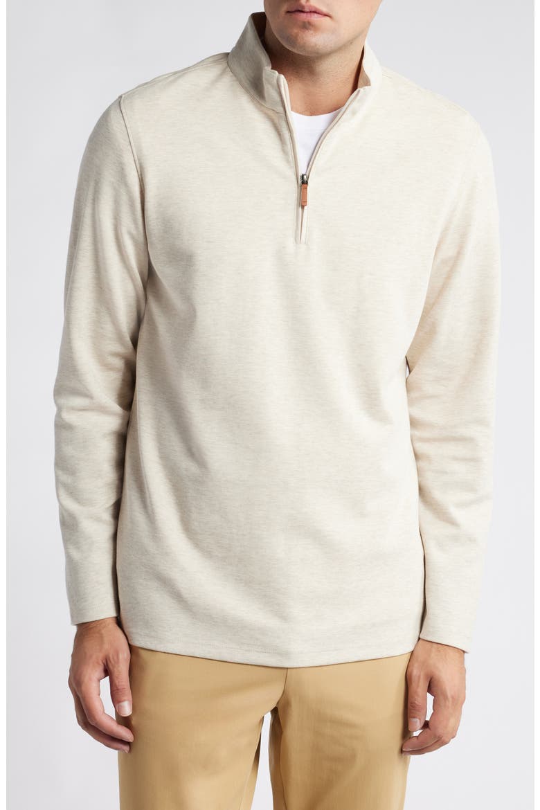KPI Quarter Zip Pullover, Main, color, OYSTER HEATHER