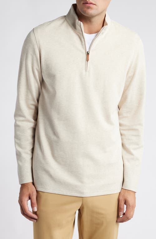 Mizzen+Main KPI Quarter Zip Pullover in Oyster Heather 