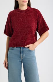 CITY BLUES Broome Short Sleeve Crop Sweater