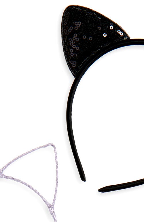 Capelli New York 3-piece Assorted Cat Ear Headbands In Black