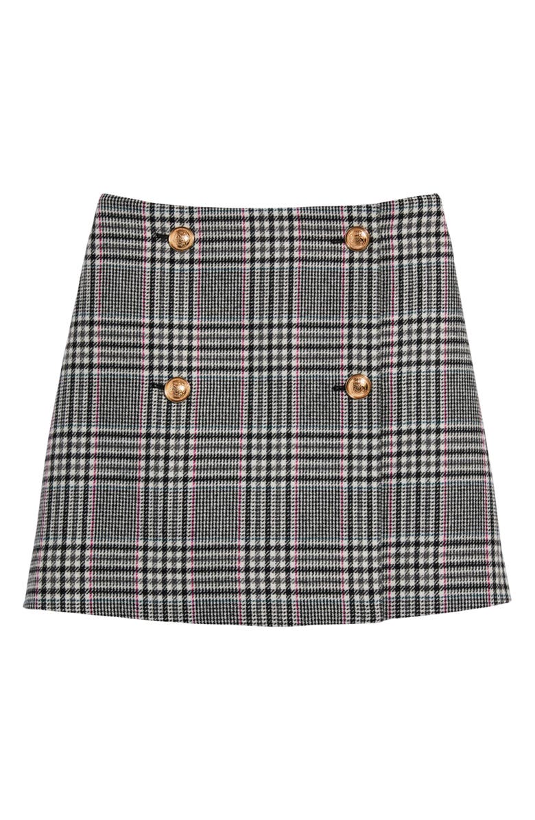 vineyard vines Glen Plaid Button Accent ool-blend A-Line Miniskirt, Main, color,