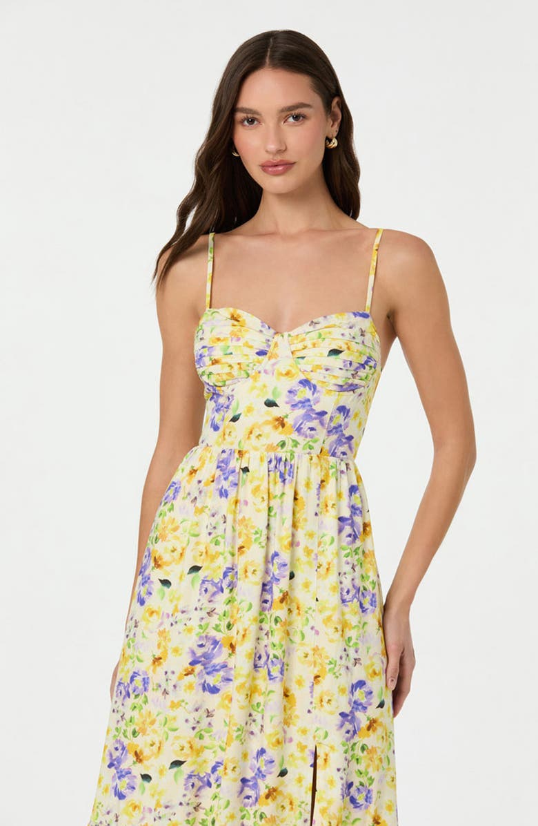 ASTR the Label Floral Pleated Bust Fit & Flare Sundress, Alternate, color, 