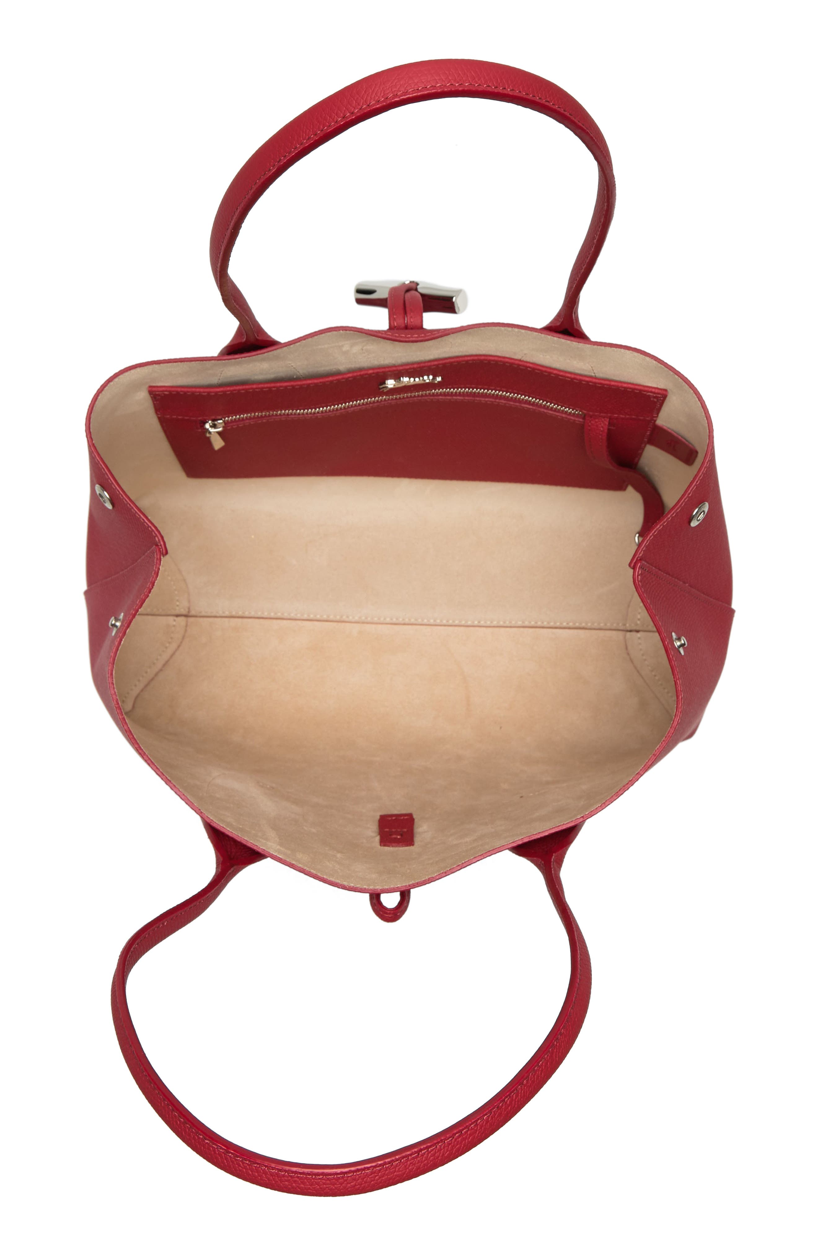 Longchamp Roseau Leather Shield Tote, Alternate, color, 